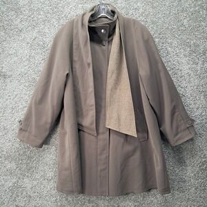 Regent Park Unisex Taupe Brown Trench Coat Zip-Off Liner Size L RN 95332 Belarus